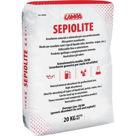 Sepiolite, assorbente generico per suolo ed asfalto, 20Kg (1/2)