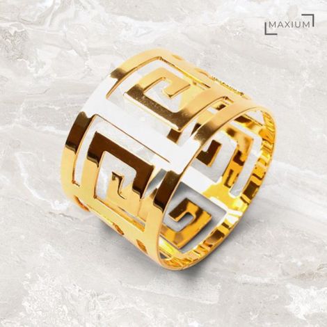 Goldene Serviettenringe – 6er-Set – Luxuriöse Serviettenringe – Tischdekoration – Tischaccessoires – Hochzeitsdekoration – 6er-Set Serviettenringe – Gold – Luxus (1/4)