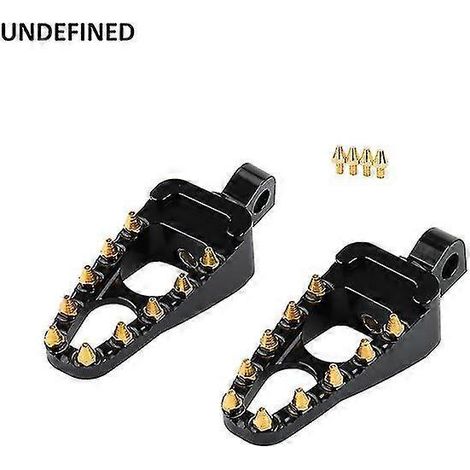 Gold Spike Motorrad-Fußrasten MX Wide Fat Fußrasten Pedale für Harley Touring Softail Dyna Fatboy Street Bob Sportster Chopper--E (1/5)