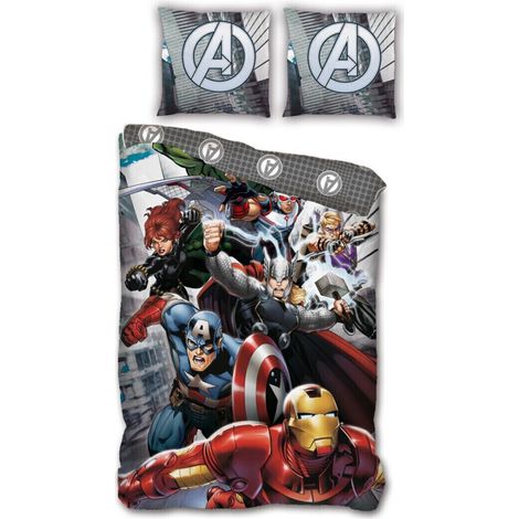 Parure de lit réversible Marvel Avengers - 140 cm x 200 cm (1/3)