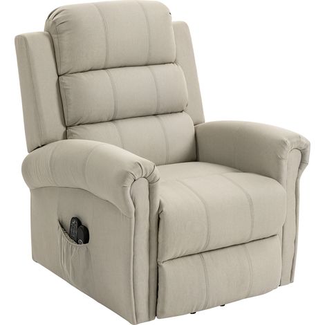 Fauteuil releveur électrique, fauteuil relax électrique avec fonction massage et chauffage, 87 x 87,5 x 108 cm, beige (1/5)