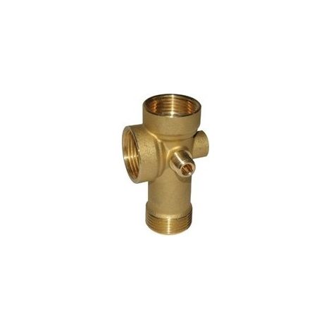 VALVOLA DI RITEGNO COMPRESSORE RACCORDO NON RITORNO 3 VIE OTTONE