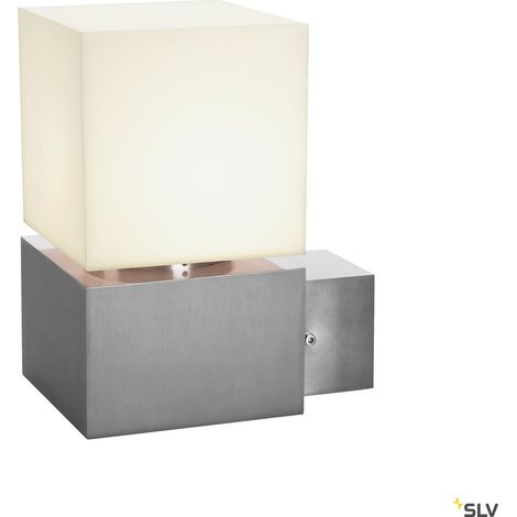 Applique extérieure SQUARE inox E27 20W max IP44 inox 304 - SLV - 1000336