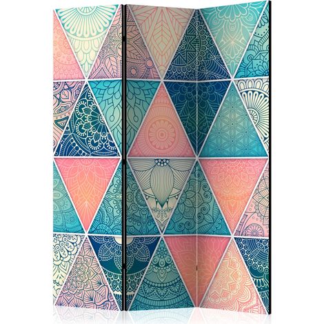 Paravento - Oriental Triangles [Room Dividers] - 135x172 (1/4)