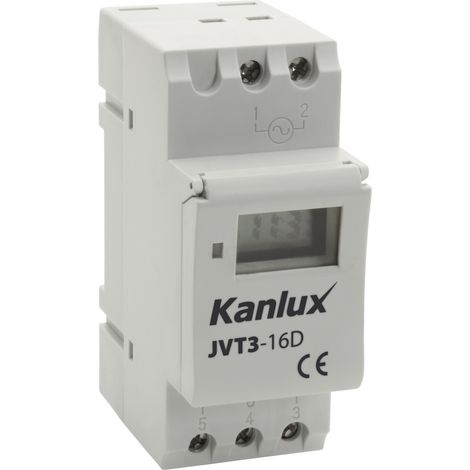 TEMPORIZZATORE ELETTRONICO PER GUIDE DIN (TH35) JVT3-16AS - KANLUX (1/3)