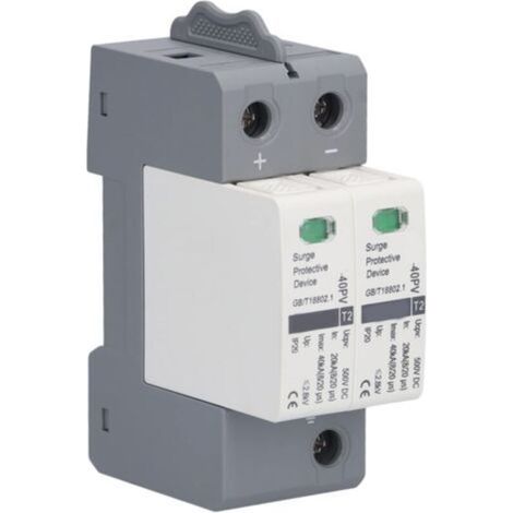 Parafoudre de Surtension, DC 500V 20KA-40KA Parafoudre Photovoltaïque à 2 Pôles Parafoudre Basse Tension - CHLT-40PV (1/5)