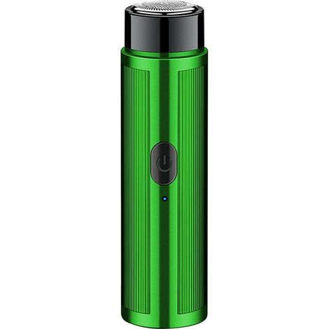 Mini rasoir électrique R-azor détachable lavable H-ead Design alimenté par USB batterie rechargeable intégrée de 160 mAh pour les voyages quotidiens en famille, vert (1/2)