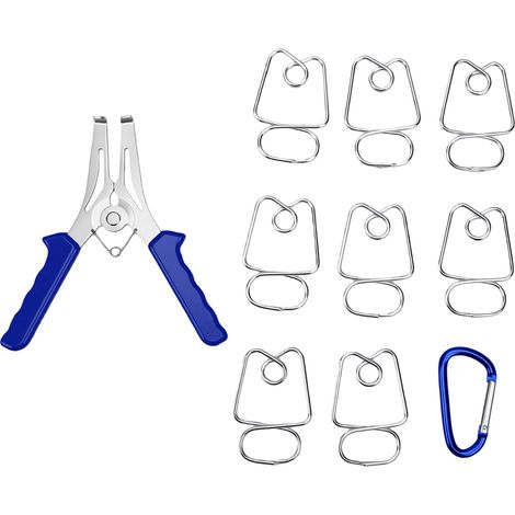 Kit de pinces à ressort et pinces à onglet, ensemble de pinces pour le travail du bois en acier inoxydable avec 8 pour garniture en bois (1/5)