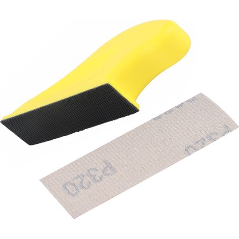 Kit de micro-ponceuse 3,5 x 1 pouce pour petits projets, outils de ponçage de précision avec poignée, 70 feuilles de papier de verre pour bois, grains 40/60/80/120/180/240/320, pour le polissage et le (1/3)