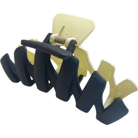 Pinza para el cabello de resina bicolor, en forma de M, 1 unidad, para cabello voluminoso, sujeción fuerte, peinado elegante para mujer.