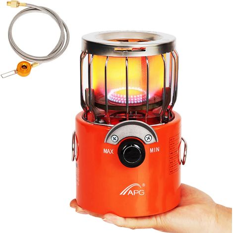 Réchaud à gaz portable 2000 W pour le camping en extérieur, idéal pour la pêche sur glace, la randonnée et le chauffage d'hiver. (1/4)