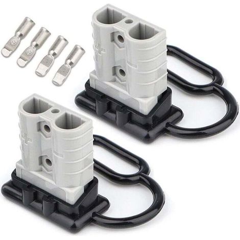 Connecteur de batterie 50A, calibre de fil 6-10, une paire de prises, connecteur Anderson, connecteur de prise de batterie à connexion rapide. (1/4)