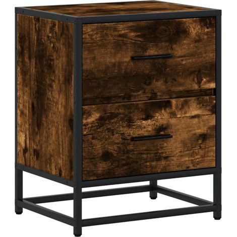 Maison Exclusive - Nachttisch Räuchereiche 40x31x50 cm Holzwerkst
