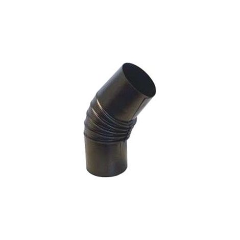 GOMITO 45  ° PORCELLANATO STUFE A LEGNA NERO OPACO ALA SMALTO CLASSIC   EE ¸ mm.130    ALA