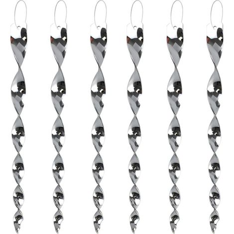 8er-Pack silberne, drehbare Vogelabwehrstäbe – Windbetriebene Vogelabwehr mit reflektierenden Stäben zum Schutz von Fenstern (1/5)