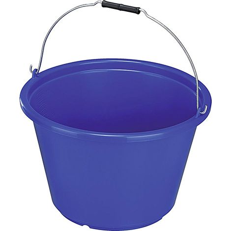 Blu Royal - Secchio in plastica resistente con manico