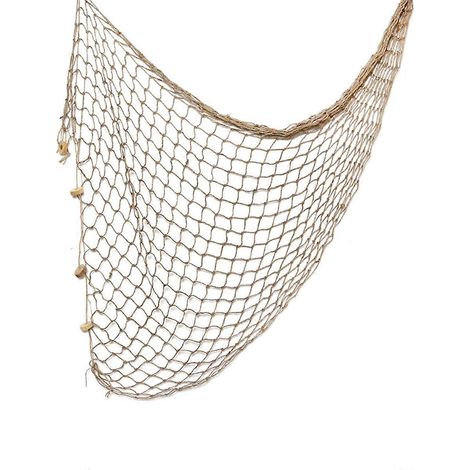 WINOMO 100200cm Dekoratives Fischernetz im mediterranen Stil, Meeresfischernetz, Wanddekoration, Fotohintergrund