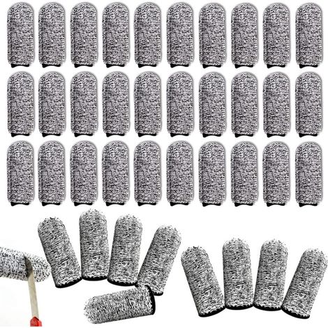 Jusch – Lot de 40 protège-doigts anti-coupure – Taille 5,5 x 2,5 cm – Tissu respirant et durable – Réutilisables pour cuisine et bricolage (1/5)