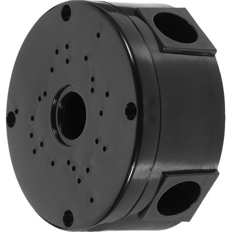 Boîte étanche ronde en plastique pour câbles et caméra - Noir - 10 mm de diamètre - Grand espace intérieur - Usage extérieur pour caméras (1/5)