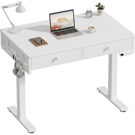 Height Adjustable Desk with Fabric Drawers (1/5)