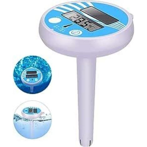 Lntyq Thermomètre Piscine, Thermomètre Piscine Flottant, Thermomètre Piscine Solaire, Thermomètre Piscine Numérique, Thermomètre de Température d'eau Lcd pour Piscine, Spa, Jacuzzi, Facile à lire (1/5)