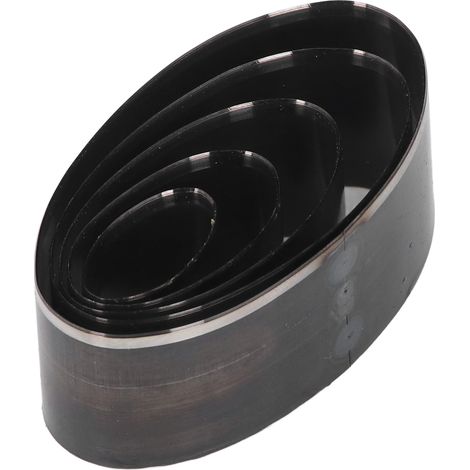 Ensemble de 5 matrices de découpe pour cuir, forme ovale, tige longue de 20 à 60 mm, outil de perforation creuse pour travaux manuels (1/5)