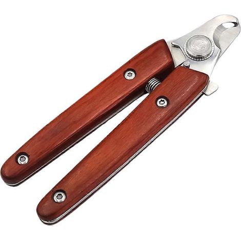 Coupe-ongles professionnel pour chiens et chats, avec manche en bois, pour un entretien soigné des griffes à domicile.-AquaForge (1/5)