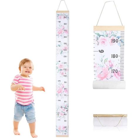 Toise Murale Enfante Règle Graduée pour Toise Tableau de Croissance Stickers Autocollants Chambre d'Enfants Décoration Murale (3)-Fei Yu (1/5)