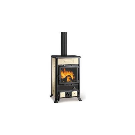 Stufa a legna 9.0 KW Rossella R1 5.0 Ceramica panna