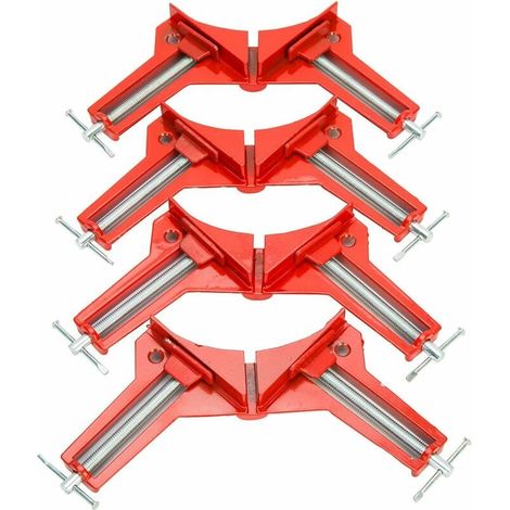 abrazaderas de ángulo recto de 90 grados para carpintería, herramientas manuales de bricolaje, abrazaderas de esquina HSM de 75 mm (1/5)