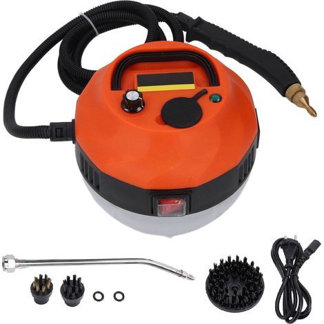 Dampfreiniger (50–400 ml/min) mit Hochdrucksprüher, temperaturregulierbarem Reiniger für Küche, Bad und Fliesen, orange, EU-Stecker 220 V (1/5)