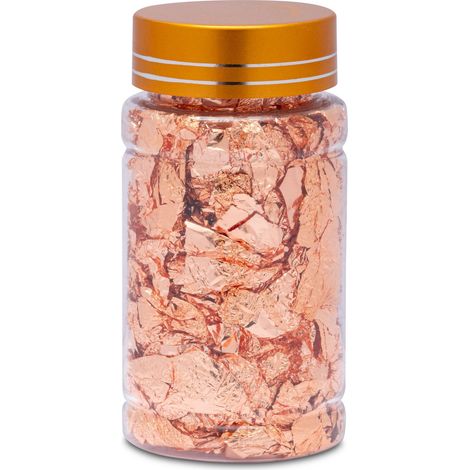Copos de papel de aluminio para decoración - oro rosa