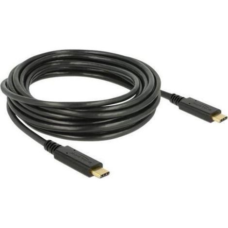 Câble USB-C - 4 m - Double Blindage - Puce E-Marker Cypress - Pour Connexion PC Portable Et Périphérique
