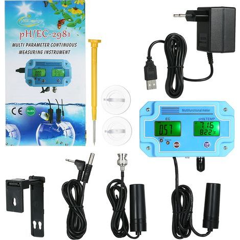 EJ.Life Professionnel 3 en 1 pH/CE/Temp Mètre Détecteur d'eau Multi-paramètre Numérique LCD Tri-Mètre Multi-Fonction Qualité de l'eau Moniteur Multiparamètre Qualité de l'eau Testeur (1/5)