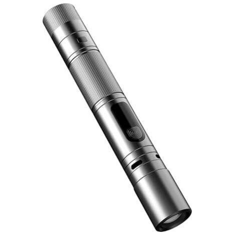 Wiederaufladbare Taschenlampe zur Selbstverteidigung mit Lichtbogen und Alarm für Wandern, Reisen, Sicherheit, wiederaufladbare LED-Taschenlampe (1/5)