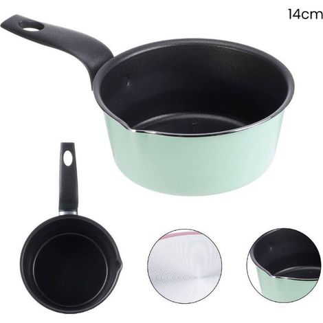 TrAdE Shop Traesio - Casseruola Conica Con Manico Accessori Per Cucinare Pentola Antiaderente Cm14 -