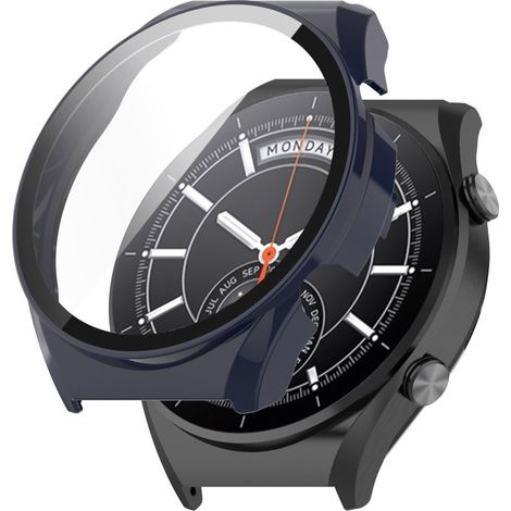 Schutzhülle + Glas 2-in-1 für Xiaomi Watch S1, Dunkelblau (1/5)