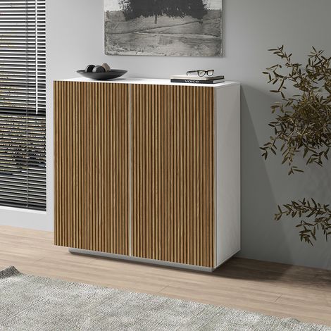 Buffet haut moderne blanc mat/chêne clair Costarica (1/5)