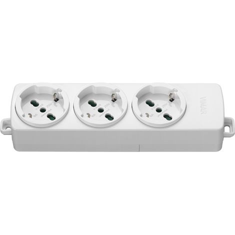 VIMAR - 01287.NC.B Presa multipla 3 universale bianco