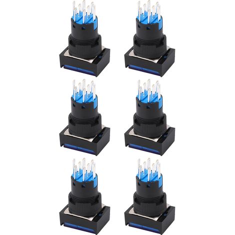 Bouton poussoir verrouillable industriel 5A, 20000h, interrupteur de commande AC/DC12V, usage professionnel, auto-maintien. (1/5)