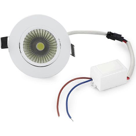 Spot LED Encastrable Aluminium COB 69mm Luminaire Plafonnier Intérieur Éclairage Décoratif Douille (1/5)