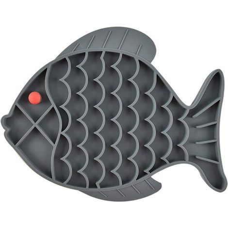 Fischförmige Leckmatte für Katzen, Futterautomat für Hunde und Katzen, lustige Alternative zu herkömmlichen Futterautomaten, Matte (1/4)