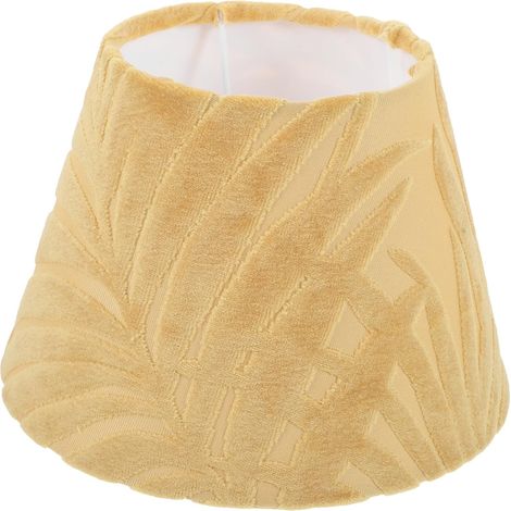 Ce petit abat-jour en velours jaune est léger et anti-éblouissant, avec un diamètre adapté aux lampes de bureau E27. C'est un abat-jour de remplacement pratique pour les bureaux et les chambres, idéal (1/5)