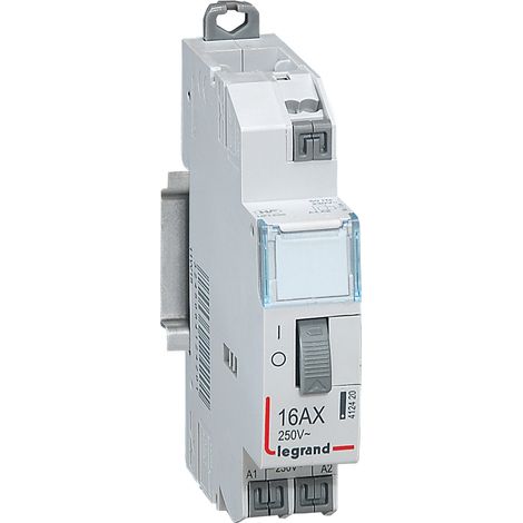 Télérupteur CX³ standard avec bornes automatiques 1P 16A 250V contact 1F - tension commande 230V - 1 module - 412420 - LEGRAND