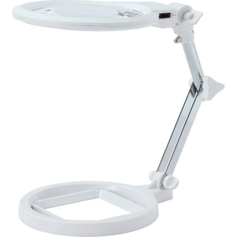 Lampe de Bureau Loupe, Loupe 6X avec Lumière LED, Loupe Optique Mains Libres Illuminée en Verre pour Réparation de Bijoux, Artisanat, Lecture et Travaux de Fermeture (1/5)