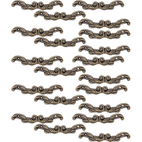 Lot de 20 poignées de tiroir mini vintage en bronze vert antique avec vis pour boîte en bois, tiroir, porte ou coffret cadeau (1/5)
