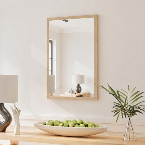 Miroir mural, 40 x 60 cm, miroir décoratif à suspendre, montage facile, vis incluses. (1/5)