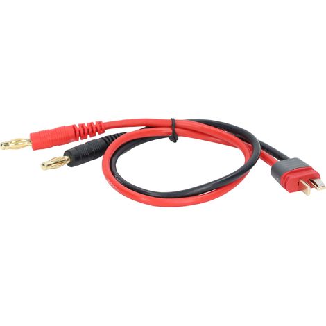 Câble de charge RC 14AWG avec connecteurs T Plug et fiches banane 4.0mm pour véhicules télécommandés en extérieur (1/5)