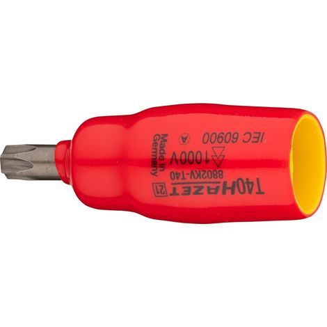 Hazet Schraubendreher-Steckschlüsseleinsatz, Vierkant hohl 10 mm (3/8), Innen TORX Profil, T40, kurz (1/5)