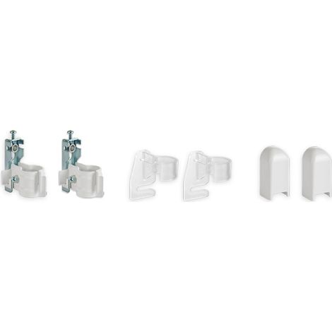 Kit due mensole a parete con sicurezza anti-sgancio QKS e distanziatore trasparente N6. 60201002N 60201002N
